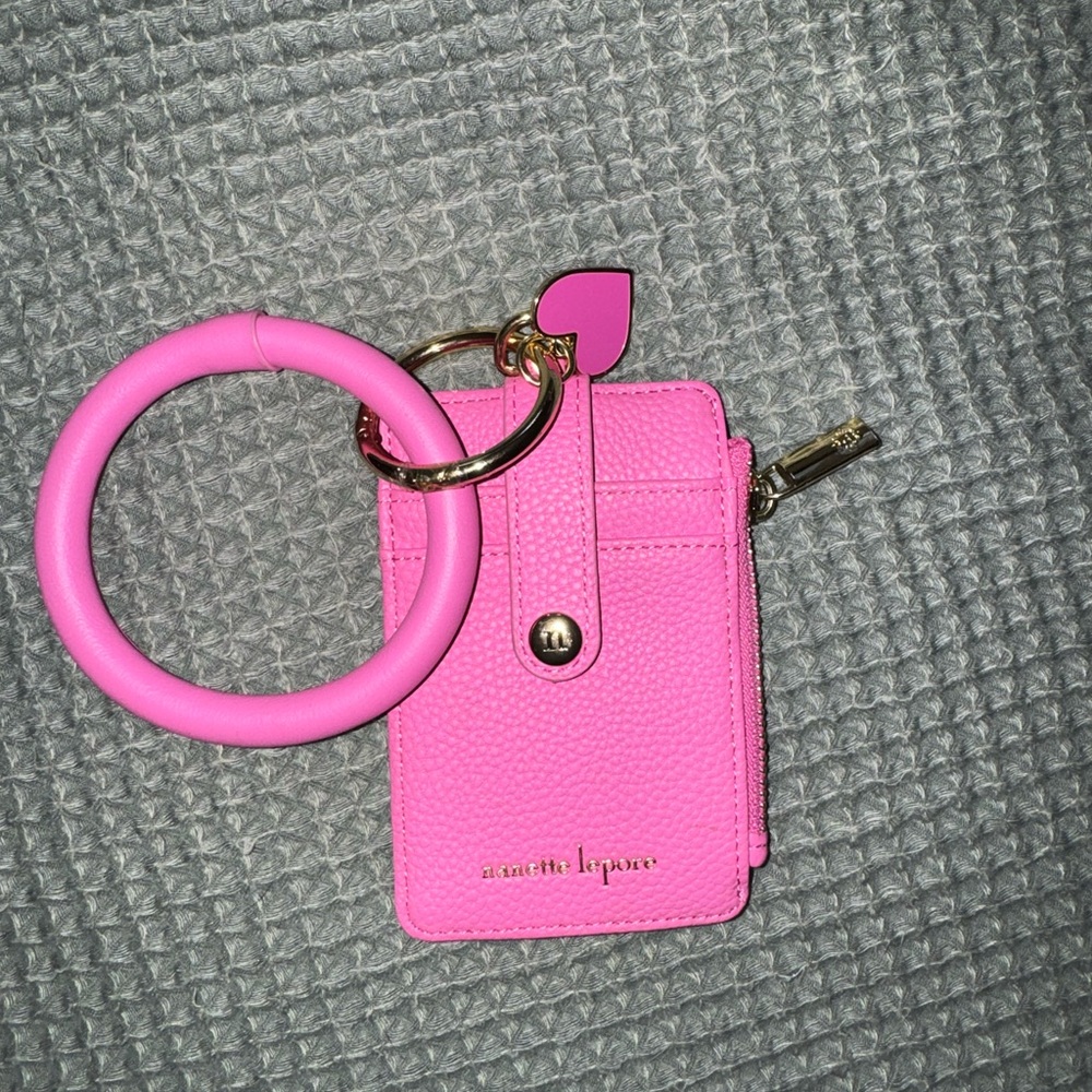 Pink Card Holder with Keyring